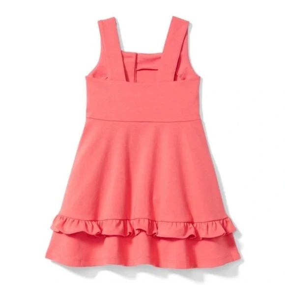 Janie and Jack Coral Ruffle Ponte Dress Size 3 - Picture 2 of 4